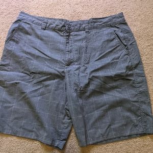 O'Neill men's plaid shorts sz 40 dark grey and light gray